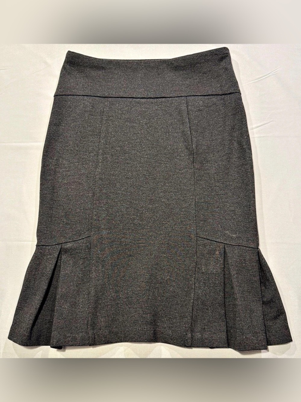 Chadwicks Women’s Small Charcoal Gray Stretch Flared Panel Hem Skirt